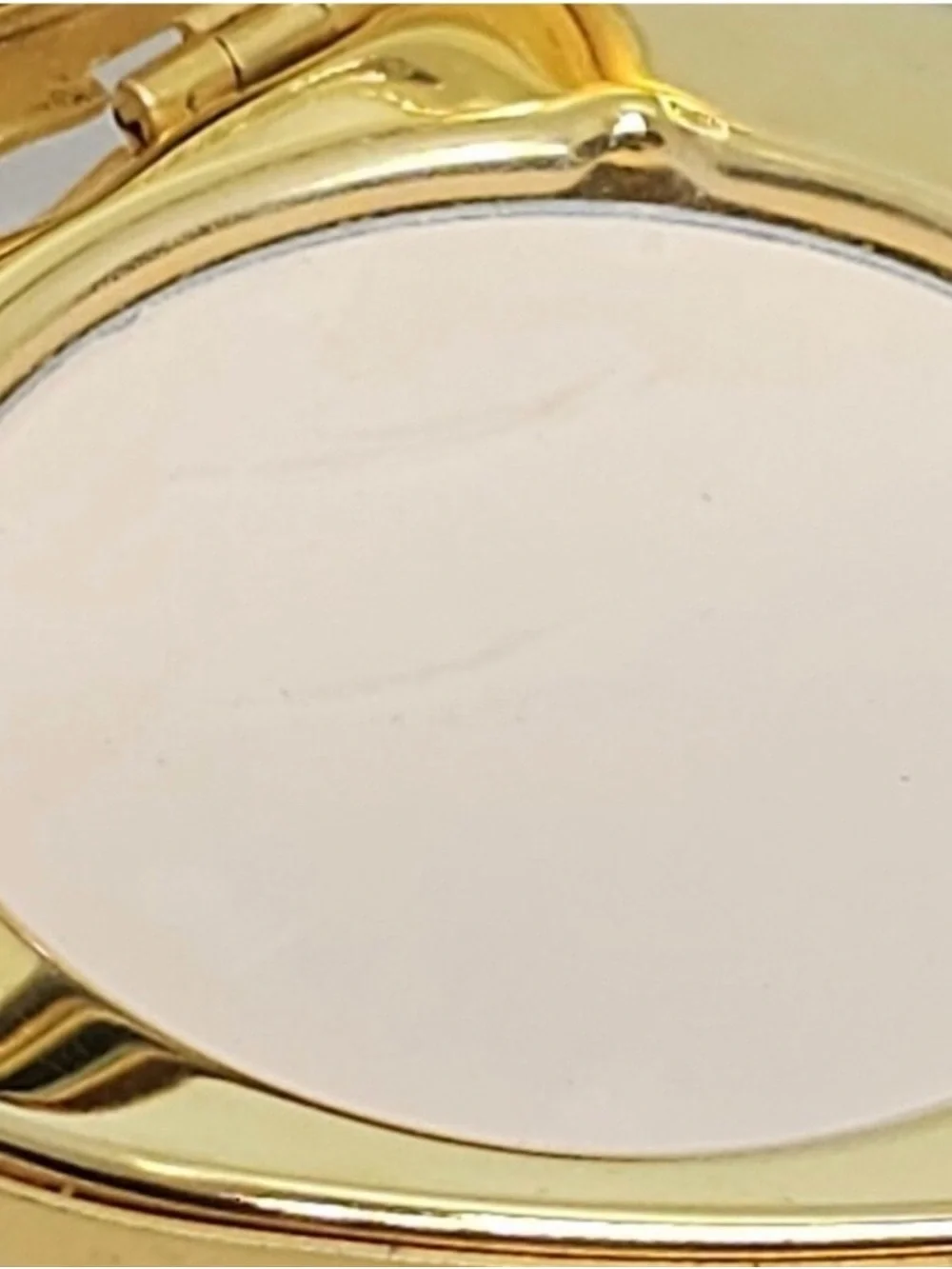 Estee Lauder Gold Heart Compact with Pink Crystal Accents